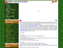 Tablet Screenshot of bebekjonirestaurant.com